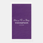 Herr und Frau Elegant Simple | LILA Serviette (Vorderseite)