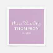 Herr und Frau Elegant Simple | Lilac Lila Serviette (Vorderseite)