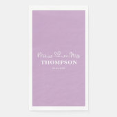 Herr und Frau Elegant Simple | Lilac Lila Serviette (Vorderseite)