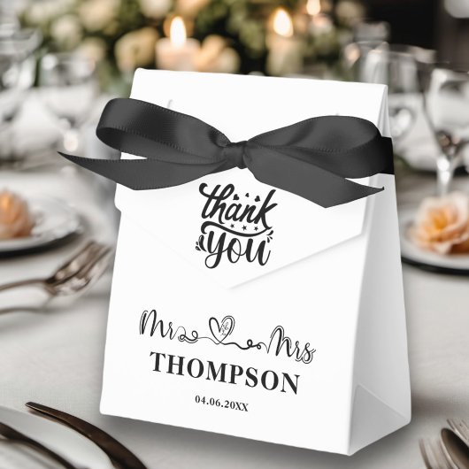 Herr und Frau Elegant Simple | Schwarz/Weiß Geschenkschachtel