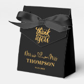 Herr und Frau Elegant Simple | Schwarzes Gold Geschenkschachtel (Vorderseite)