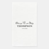 Herr und Frau Elegant Simple | weiß Serviette (Vorderseite)