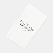 Herr und Frau Elegant Simple | weiß Serviette (Ecke)