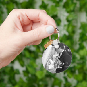 Herr und Frau Elegant Stylish Foto Personalisiert Schlüsselanhänger