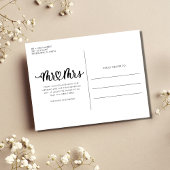 Herr und Frau Elegant Wedding Foto Vielen Dank Postkarte