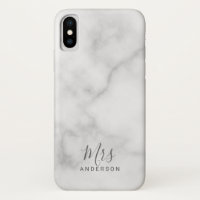 Herr und Frau | Eleganter weißer Marmor Modernes S