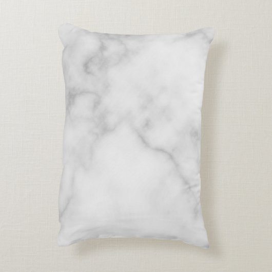 Herr und Frau | Eleganter weißer Marmor Modernes S Dekokissen (Rückseite(Vertikal))