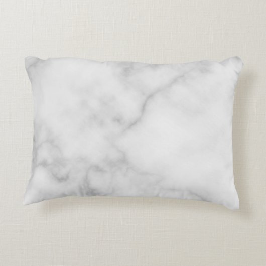 Herr und Frau | Eleganter weißer Marmor Modernes S Dekokissen (Rückseite)