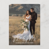 Herr und Frau Elopement Ankündigung Postcard (Vorderseite)