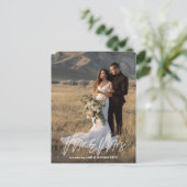 Herr und Frau Elopement Ankündigung Postcard (Stehend Vorderseite)