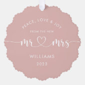 Herr und Frau Erster Weihnachtsmann - Foto Ornament Karte (Vorderseite)