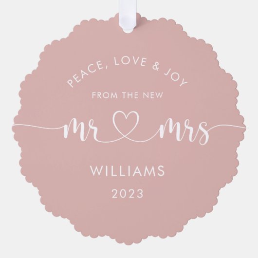 Herr und Frau Erster Weihnachtsmann - Foto Ornament Karte (Vorderseite)