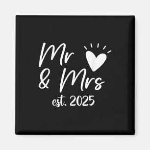 Herr und Frau Est. 2025 Verheirateter Paarhufer Magnet