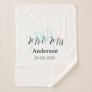 Herr und Frau Familienname Datum Jahr Hochzeitsbog Sherpadecke