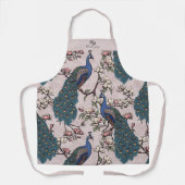 Herr und Frau Floral Peacock Blush Pink neu verhei Schürze (Vorderseite)