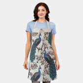 Herr und Frau Floral Peacock Ivory Schürze (Getragen)