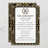 Herr und Frau Formal Classical Grecian Key of Life Programm (Vorne/Hinten)