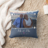 Herr und Frau Foto-Andenken-Hochzeit Kissen (Decke)