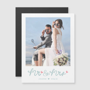 Herr und Frau Foto Hochzeit Danke Magnetkarte