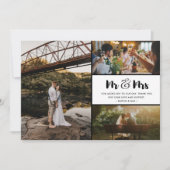 Herr und Frau Foto Wedding Vielen Dank Dankeskarte (Vorderseite)