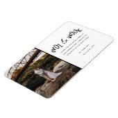 Herr und Frau Foto Wedding Vielen Dank Magnet (Linke Seite)