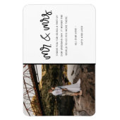 Herr und Frau Foto Wedding Vielen Dank Magnet (Vertikal)