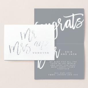 HERR UND FRAU GRATULATIONS CARD FOLIENKARTE