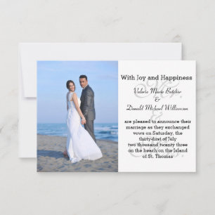 Herr und Frau Gray - 3x5 Foto Hochzeitsanzeige Einladung