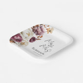 Herr und Frau | Herbsthochzeit in Burgund Pappteller (Gewinkelt)