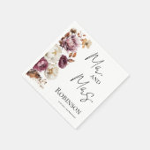 Herr und Frau | Herbsthochzeit in Burgund Serviette (Ecke)