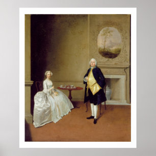Herr und Frau Hill, c.1750-51 (Öl auf Leinwand) Poster