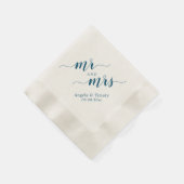 Herr und Frau Hochzeit Serviette (Ecke)