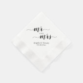 Herr und Frau Hochzeit Serviette (Ecke)