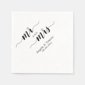 Herr und Frau Hochzeit Serviette (Vorderseite)