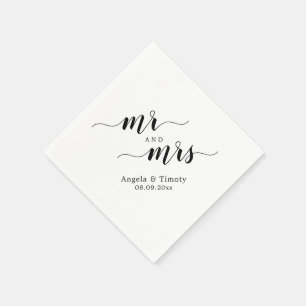 Herr und Frau Hochzeit Serviette