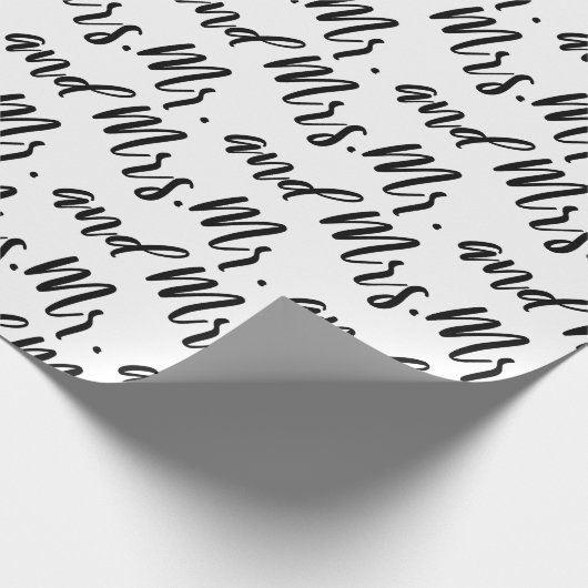 Herr und Frau Hochzeits-Geschenk einzigartig Geschenkpapier (Ecke)