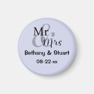 Herr und Frau Hochzeitspaar (Lila) Magnet