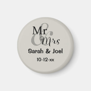 Herr und Frau Hochzeitspaar Vornamen Magnet