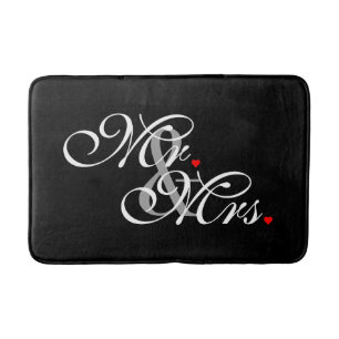 Herr und Frau Husband Wife His Hers Weds eben Badematte