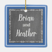 Herr und Frau Keepake Keramikornament (Rückseite)