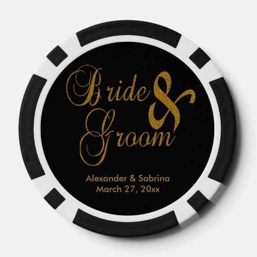 Herr und Frau Keepake - Persönliche Daten Pokerchips (Rückseite)