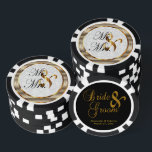 Herr und Frau Keepake - Persönliche Daten Pokerchips<br><div class="desc">Poker Chips. Mit Typografie von Mr. und Mrs. Designs mit digem Text auf der Rückseite. Ein toller Sake für das Ehepaar und den Gast von WEDDING. ✔ HINWEIS: ÄNDERN SIE NUR DIE VORLAGEBEREICHE, DIE SIE BENÖTIGEN! 😀 Sie können den Text bei Bedarf entfernen und neu hinzufügen, was immer Sie möchten...</div>