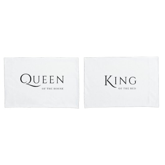Herr und Frau King und Queen Couple Pillowcases Kissenbezug (Vorderseite-Set)
