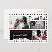 Herr und Frau Las Vegas Elopement Ankündigung (Vorne/Hinten)