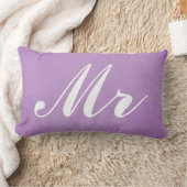 Herr und Frau Lila Parchment Wedding Souvenir Lendenkissen (Decke)