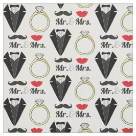 Herr und Frau Lips Mustache Ring Tuxedo Wedding Stoff
