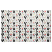 Herr und Frau Lips Mustache Ring Tuxedo Wedding Stoff (Fat Quarter (45,7 x 55,9 cm))
