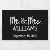 Herr und Frau Mini Wine Labels Schaumweinetikett (Einzelnes Label)