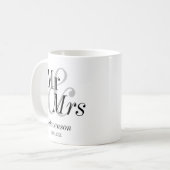 Herr und Frau Minimal Modern Wedding Gift Kaffeetasse (Vorderseite Links)