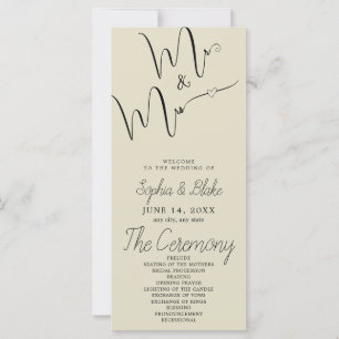 Herr und Frau Minimalist Bambus-Braun Hochzeitspro